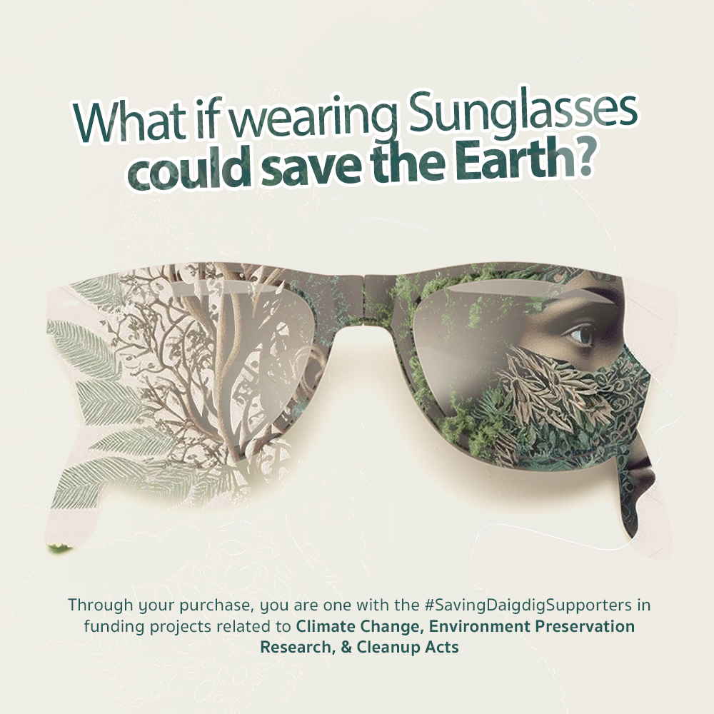 Daigdig Project Earth Protector™ Foldable Eyewear - Blue Green Mirrored Lens ...